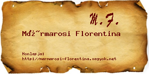 Mármarosi Florentina névjegykártya